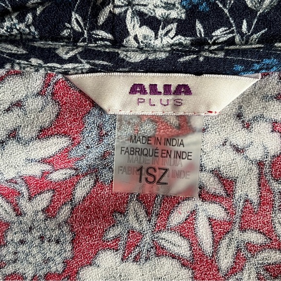 Multicolour kimono jacket top by Alia 1x - Picture 7 of 8